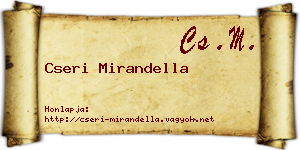 Cseri Mirandella névjegykártya